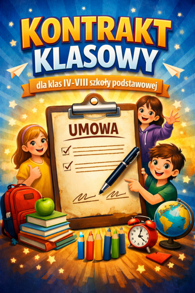 KONTRAKT KLASOWY dla klas 4 - 8; edytowalny dokument wychowawcy; zajęcia z wychowawcą; dokument do pracy z klasą