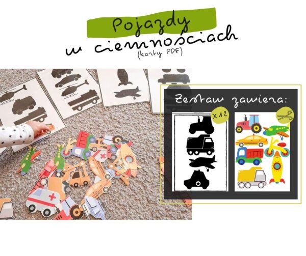 Pojazdy w ciemnościach. Karty z cieniami