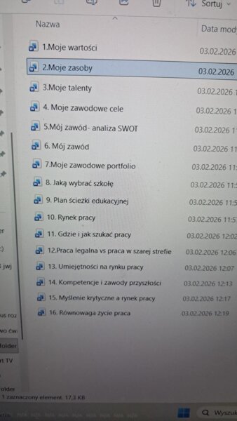 Karty pracy na zajęcia z doradztwa zawodowego  dla klas 7-8