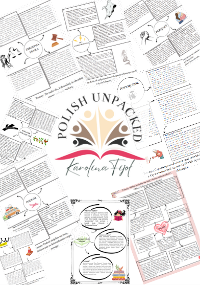 28 kart pracy motywy literackie + odpowiedzi egzamin ósmoklasisty