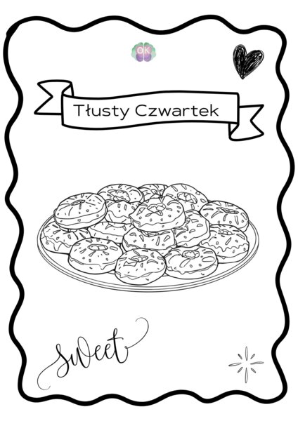 Tłusty Czwartek – karty pracy, zabawa