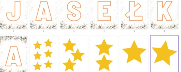 Jasełka - napis + gwiazdki do wycięcia