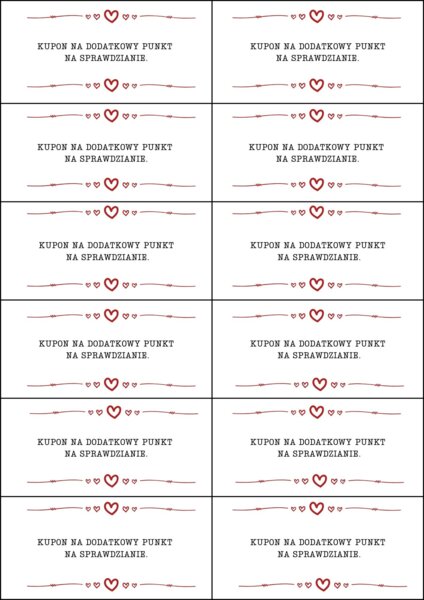 Walentynkowe kupony ratunkowe.