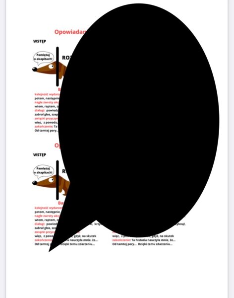 Opowiadanie - gotowa wklejka do zeszytu!