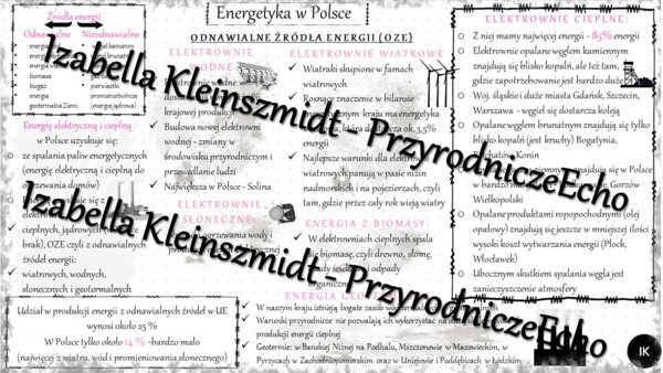 Sketchnotka - notatka "Energetyka w Polsce"wykonana w power point do edycji. Geografia 7; „Rolnictwo i przemysł Polski”
