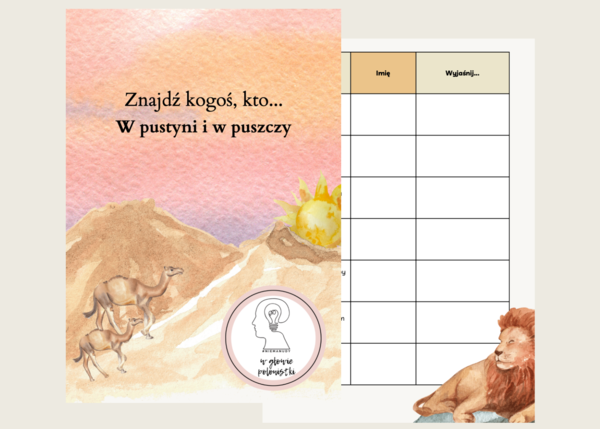 Znajdź kogoś, kto... W pustyni i w puszczy
