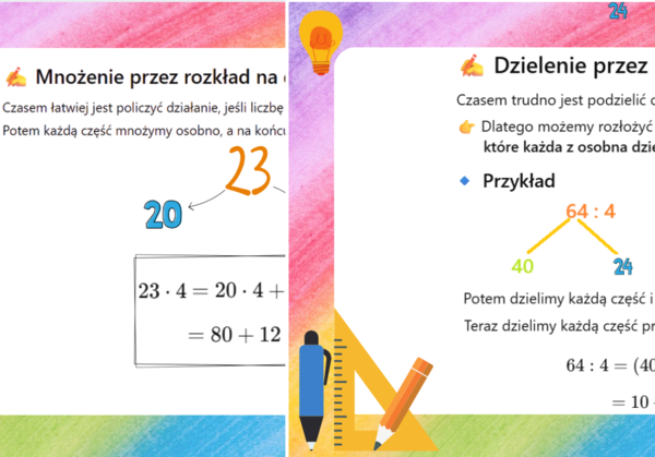Mnożenie i dzielenie przez rozkład liczby na części
