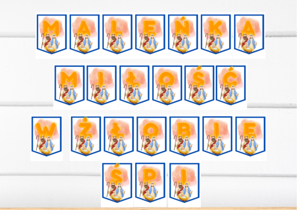 Girlanda - "Maleńka miłość w żłobie śpi"