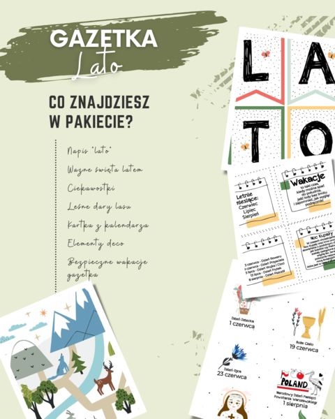 Gazetka LATO + GRATIS gazetka Bezpieczne Wakacje