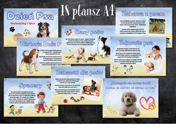 Zestaw plansz edukacyjnych - DZIEŃ PSA