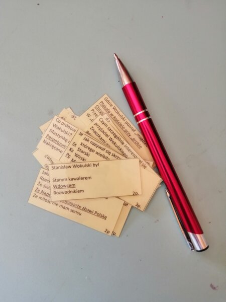 "Lalka" 60 pytań 2 kartki A-4