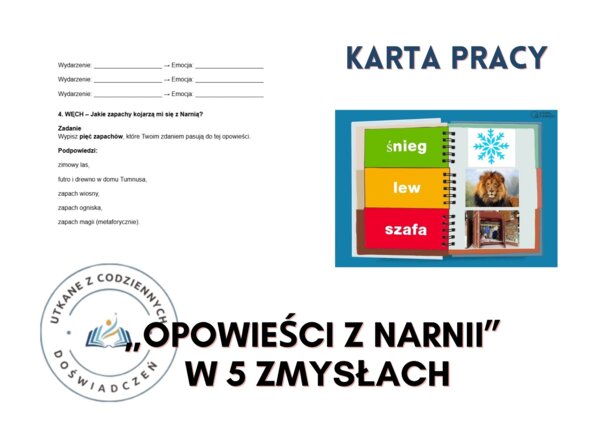 KARTA PRACY – „Opowieści z Narnii” w 5 zmysłach