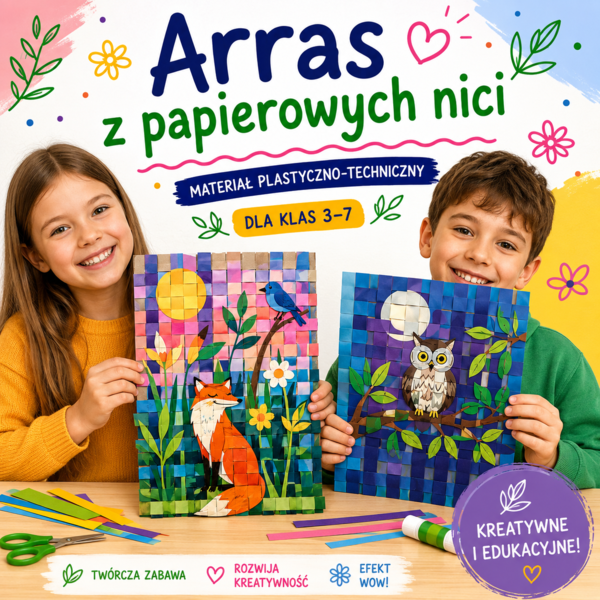 Arras z papierowych nici