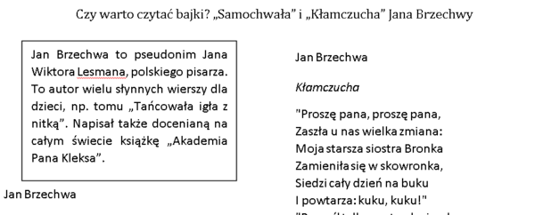 Bajki/wiersze - Jan Brzechwa
