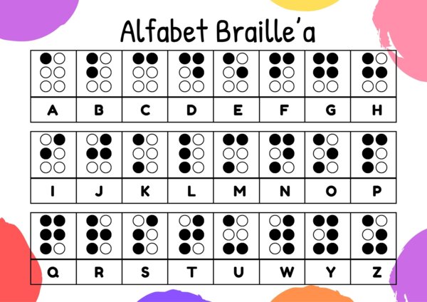 Dzień Kropki z alfabetem Braille'a