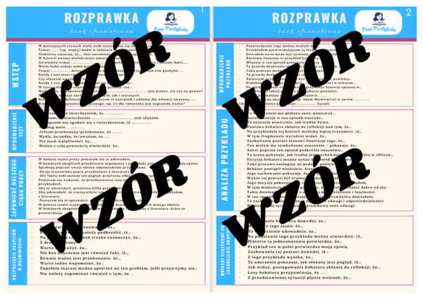 Rozprawka - bank sformułowań (E8)