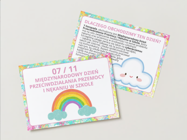 07.11 7 listopada Międzynarodowy Dzień Przeciwdziałania Przemocy i Nękaniu w szkole