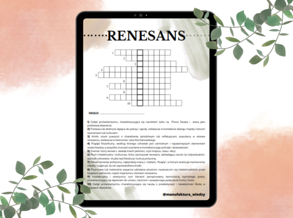 Krzyżówka - renesans