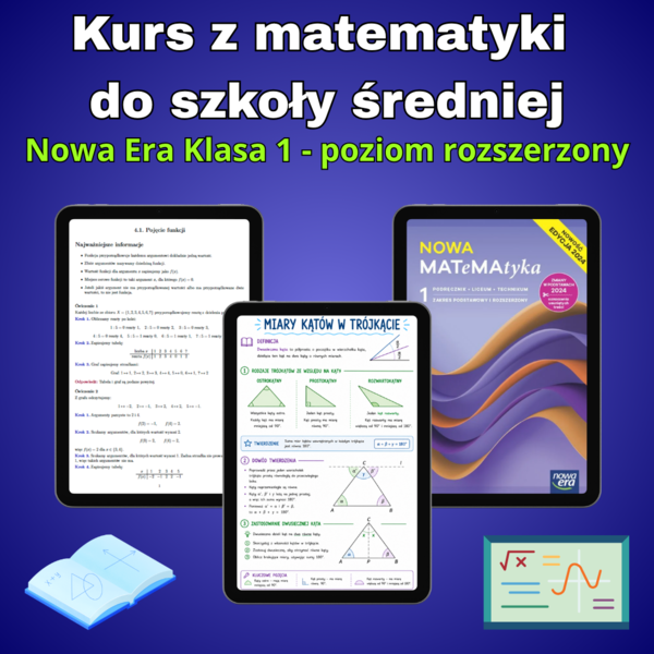 Kurs online z matematyki do 1 klasy LO - R