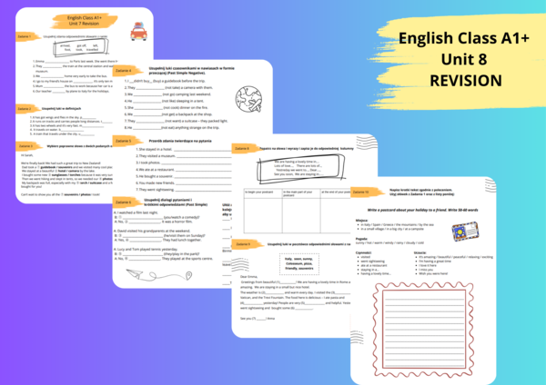 English Class A1+ Unit 7 Revision