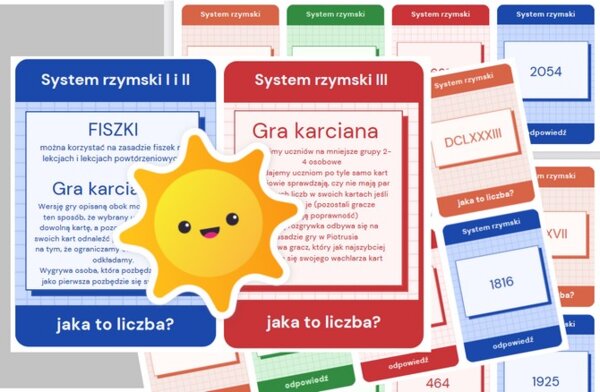 System rzymski - fiszki, gra karciana 3 w 1