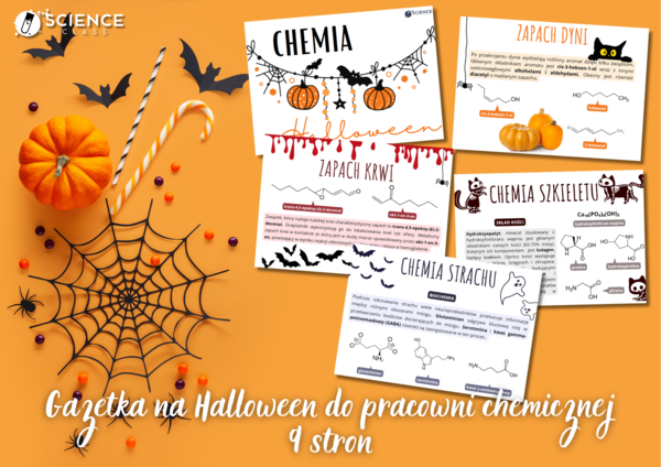 Gazetka na Halloween do pracowni chemicznej