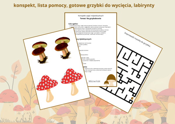 TERAPIA RĘKI Na grzybobranie – zabawy ruchowe i manualn