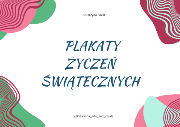Świąteczne plakaty z miłymi słowami - życzeniami
