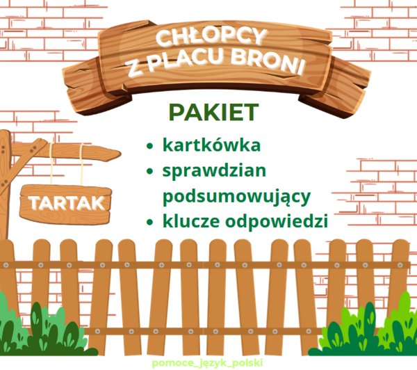 Chłopcy z Placu Broni - kartkówka oraz sprawdzian podsumowujący + klucze odpowiedzi