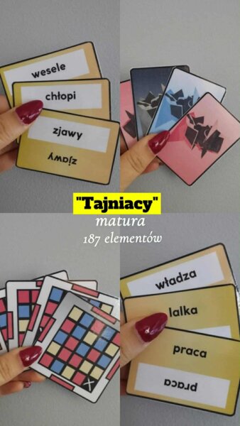 "Tajniacy" matura 187 elementów gra dydaktyczna