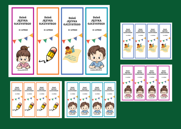 DZIEŃ JĘZYKA OJCZYSTEGO – zakładki do książek – zakładka – kolor – wersja 1