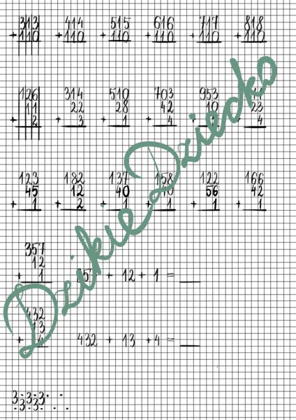 Lekcja 4 – program nauczania „DIY Matematyka w I – III” / zeszyt część 2, dodawanie pisemne bez przenoszenia