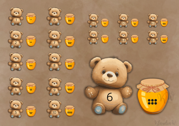 Dzień Pluszowego Misia – liczenie i działania matematyczne w zakresie do 10