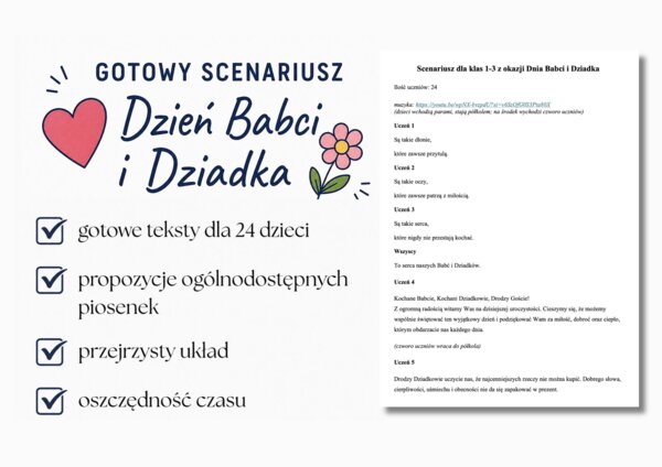 Scenariusz z okazji Dnia Babci i Dziadka