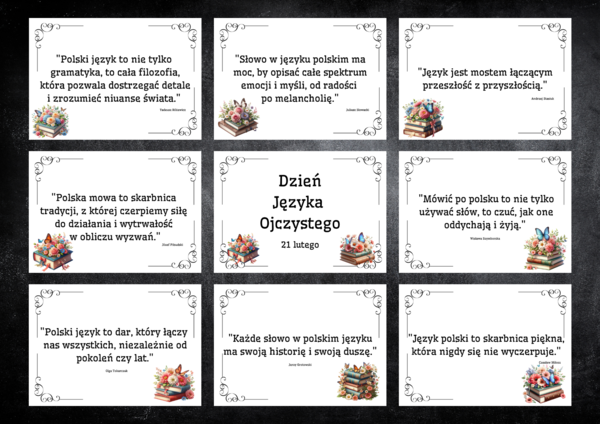 DZIEŃ JĘZYKA OJCZYSTEGO - GAZETKA - BIBLIOTEKA - CZYTELNIA - JĘZYK POLSKI