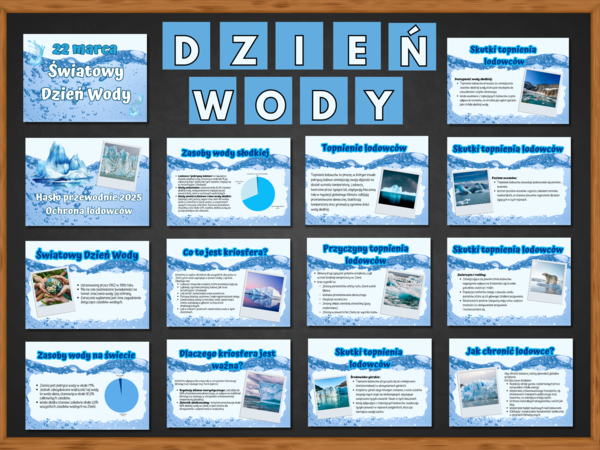 DZIEŃ WODY- gazetka edukacyjna z hasłem TOPNIENIE LODOWCÓW