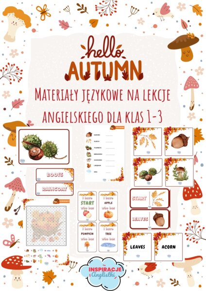Autumn. Escape room. Materiały językowe na lekcje angielskiego dla klas 1-3