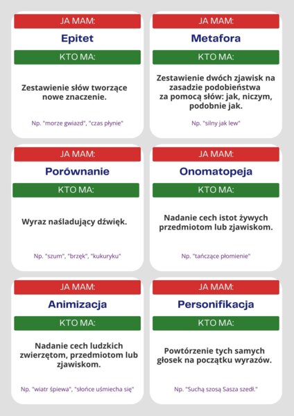 ja mam, ty masz - środki poetyckie