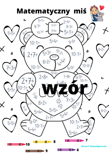 Matematyczny miś na walentynki