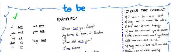 Notatka z ćwiczeniami - to be