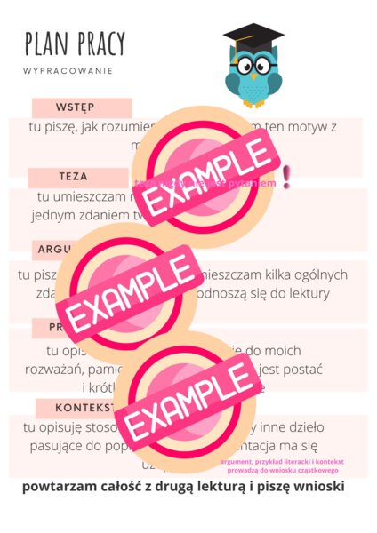 plan rozprawki maturalnej, wklejka pdf