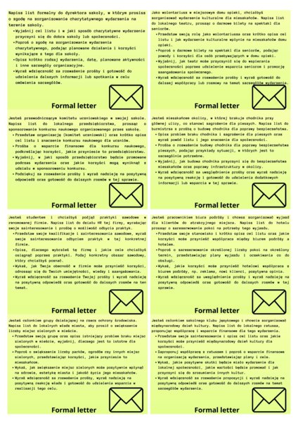 List formalny matura