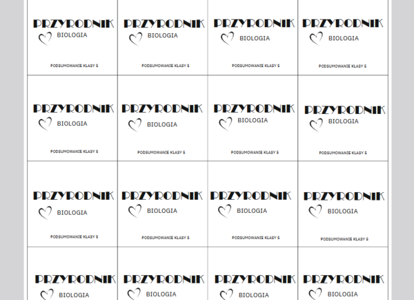 Gra podsumowanie klasy 5. Biologiczne kalambury