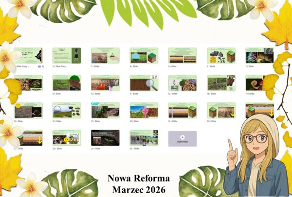Prezentacja multimedialna w genial.ly do edycji „Co kryje gleba?” wykonana na podstawie podręcznika „Przyroda” Nowa Era. Przyroda 4. Dział „Moja okolica”.