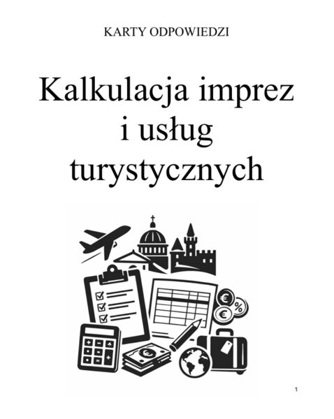 KARTY ODPOWIEDZI - Kalkulacja imprez i usług turystycznych HGT07