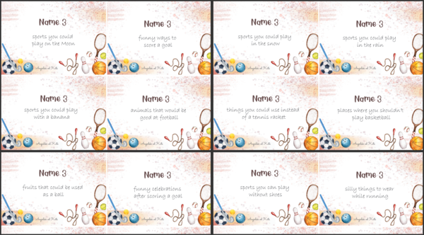 Sport gra Name 3 /48 kart