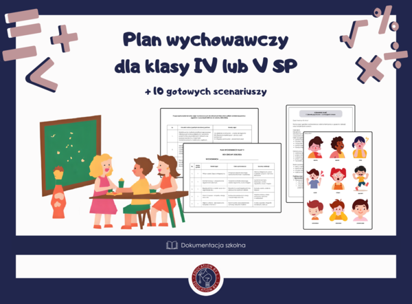 Gotowy plan wychowawczy dla klas IV-V zgodny z kierunkami polityki oświatowej 2025/2026 | 10 scenariuszy lekcji | E-book dla nauczyciela