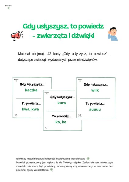 Gdy usłyszysz, to powiedz (Ja mam, kto ma)