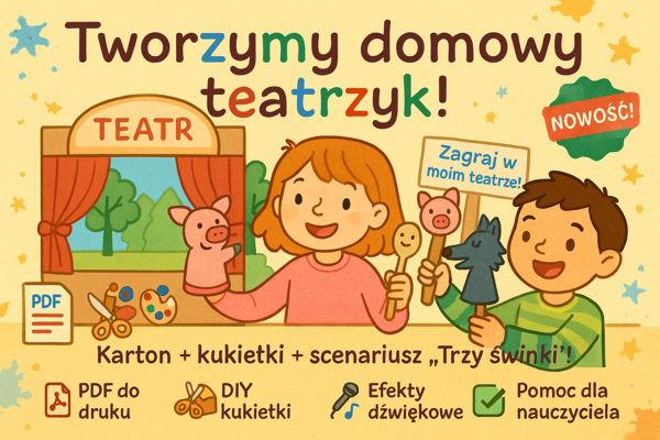 Tworzenie domowych teatrzyków z kartonów i kukiełek.