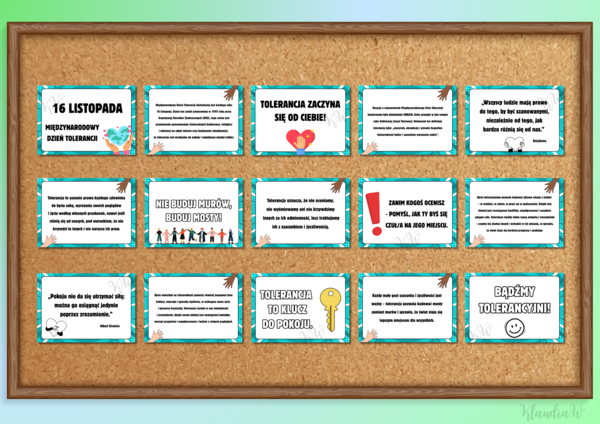 Międzynarodowy Dzień Tolerancji – gazetka szkolna (wersja 2)